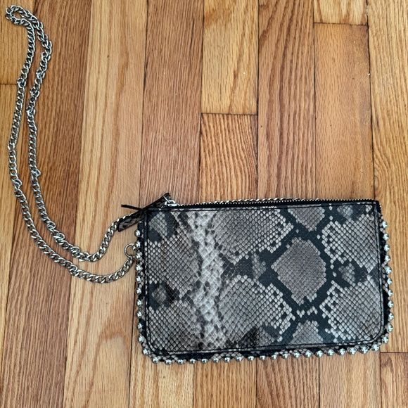 Zara Snake Pattern Chain Bag/Wallet - Picture 1 of 4